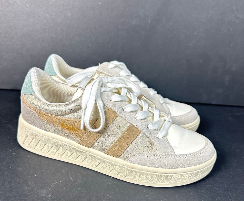 Gola Superslam Blaze Sneakers Womens Size 6.5 Gold Metallic Shimmer Shoes